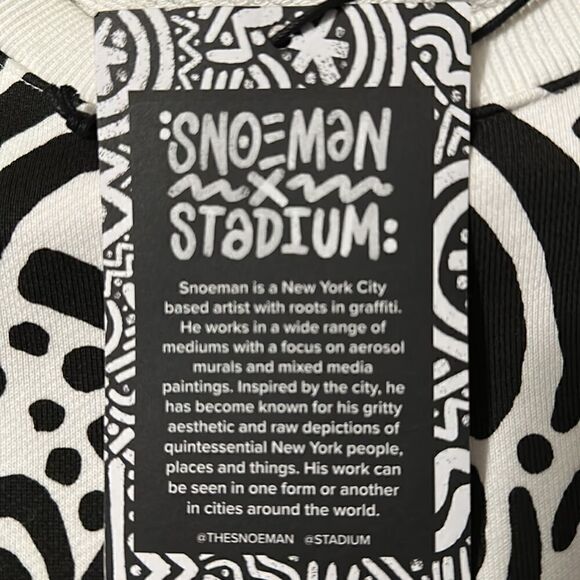 Stadium X Snoeman Oversized Sweatshirt Size Small. New with tags. Cotton. - Picture 5 of 6